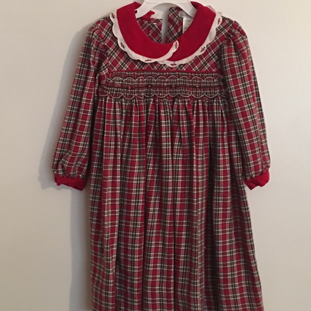 Smocked Petit Ami Christmas dress